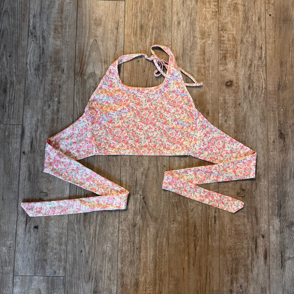 Floral Halter Crop Top
